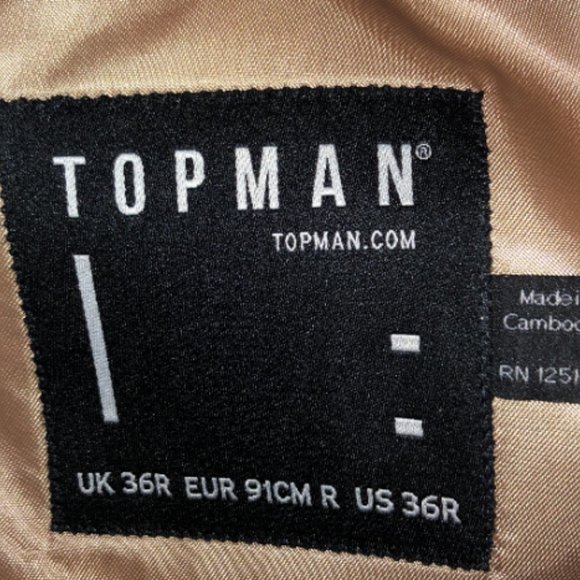 Topman Cream Silk Blazer - Picture 3 of 3